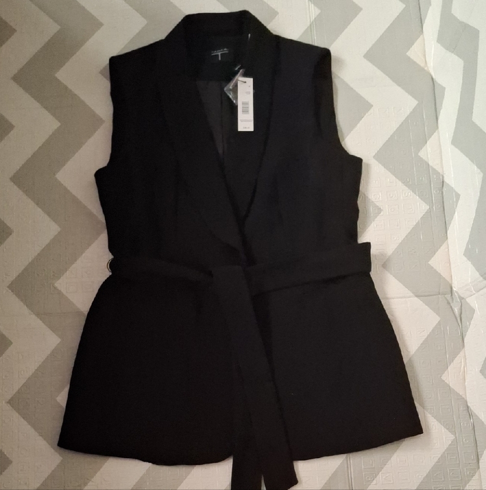 Tahari Black Blazer Vest